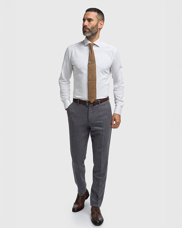 Cavani Thomas Savoy | Pantalon | Chevrons bleu-gris | Vintage
