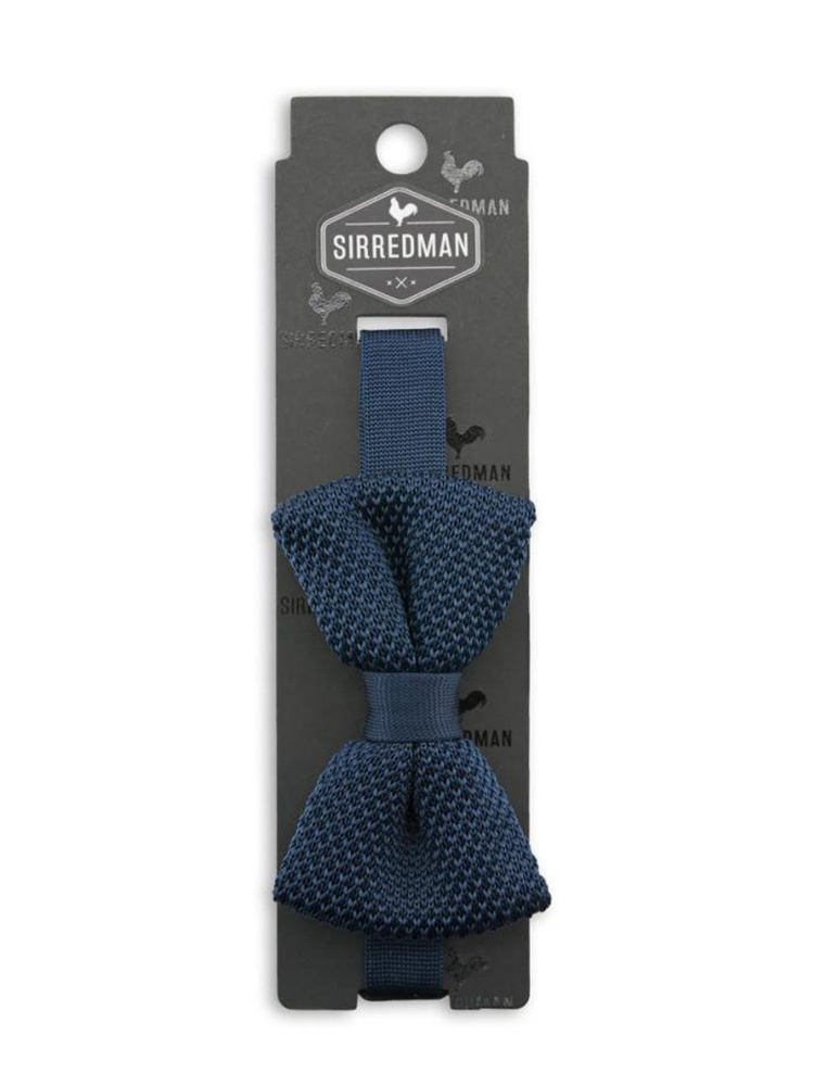 Sir Redman Luxury Bow tie | Dark Blue | Knitted | Elegant bow tie for men