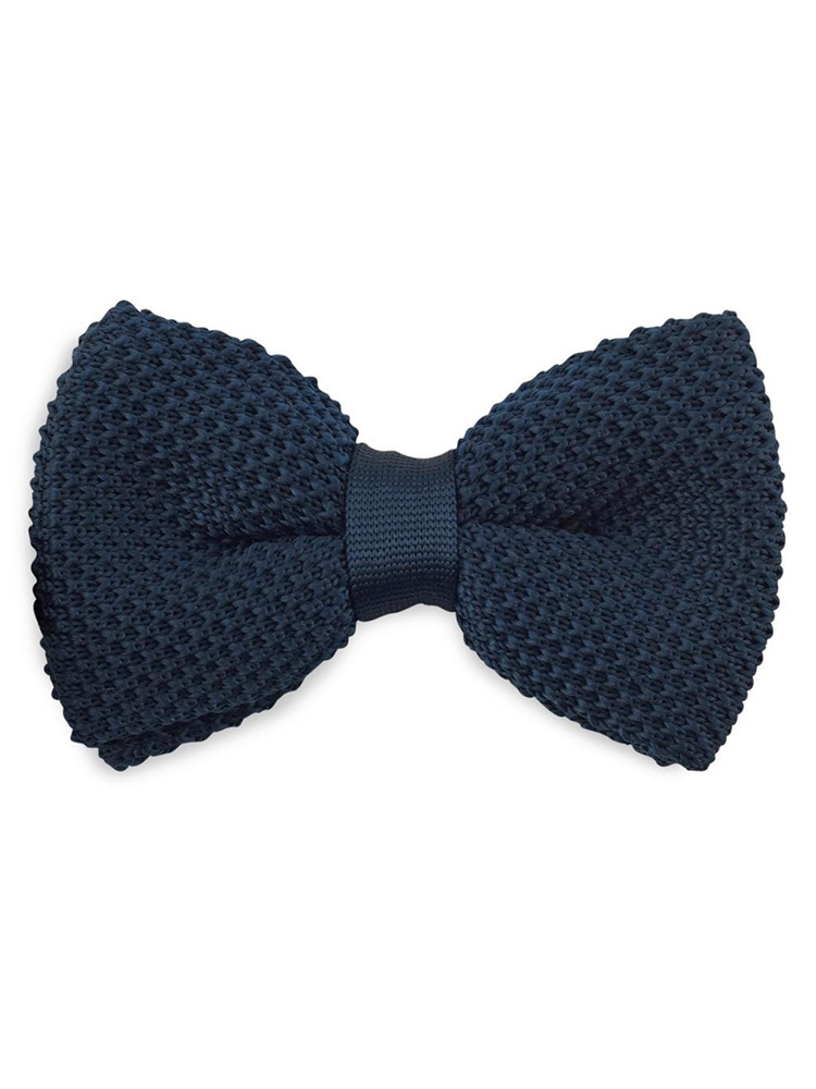 Sir Redman Luxus Fliege | Dunkelblau | Gestrickt | Elegante Fliege für Männer