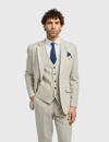 Cavani Thomas Pearl Grey | Veste | Chevrons Gris Clair | Vintage