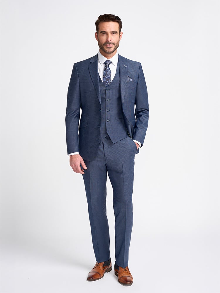 Cavani Mayfair Navy Check | Costume homme | costume 3 pièces | Bleu marine | Thomas Shelby