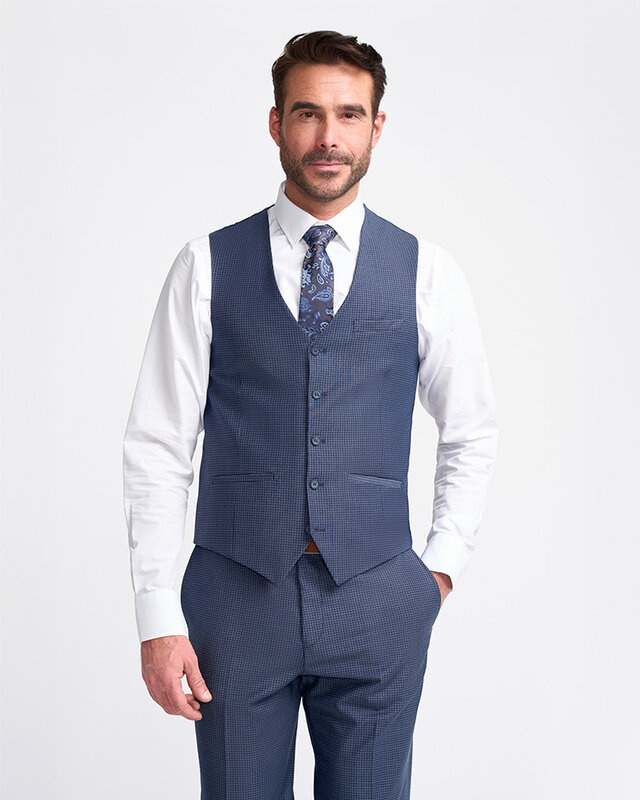 Cavani Mayfair Navy Check | Suit for men | 3-piece suit | Navy blue | Thomas Shelby