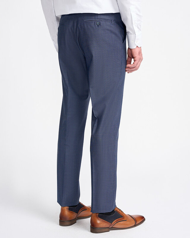 Cavani Mayfair Navy Check | Trousers | Navy blue