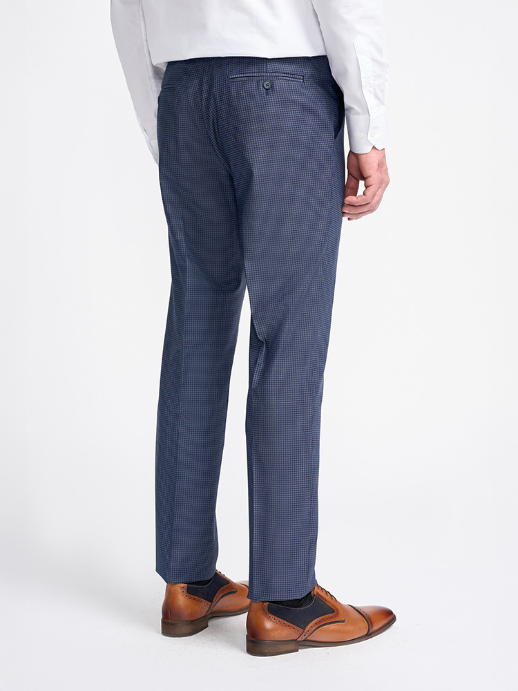 Cavani Mayfair Navy Check | Trousers | Navy blue
