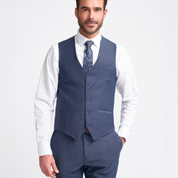 Mayfair Navy Check - Gilet