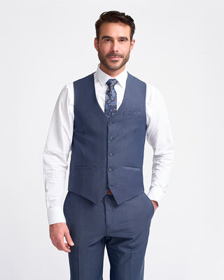 Cavani Mayfair Navy Check - Weste