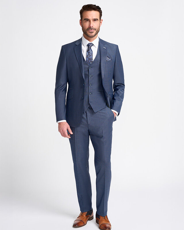 Cavani Mayfair Navy Check | Veste | Navy blue