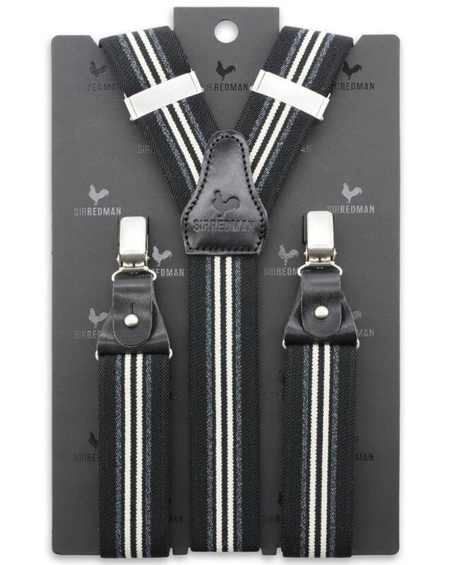 Sir Redman Dock Worker Hosenträger | für Männer | Schwarz | Traditionelle Hosenträger