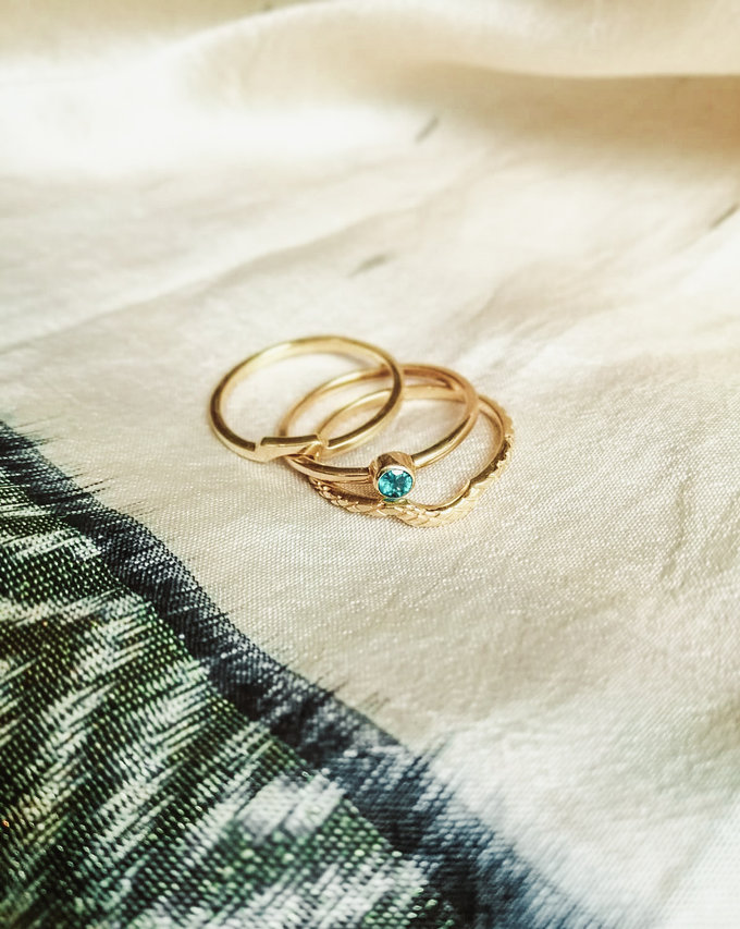 Stackable Square Rings Stackable ring gold - Taj Amsterdam