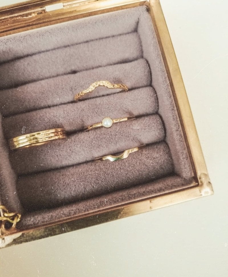 Gold Plated Fijne Stackable Ring Elgiva