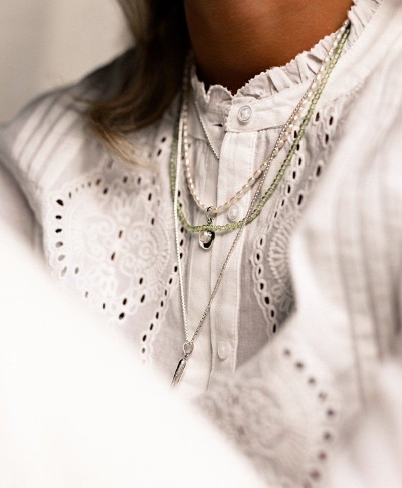 Pearl Necklace Benya, Silver