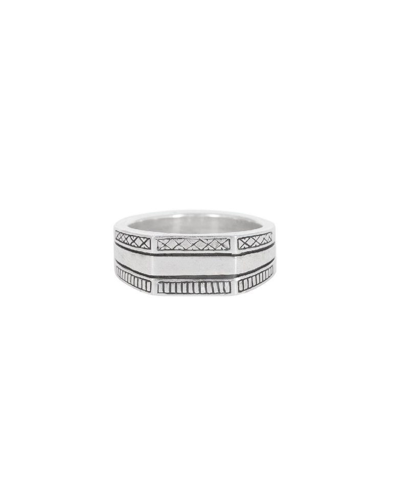 Bague Argent Sculptée pour Hommes Akamu