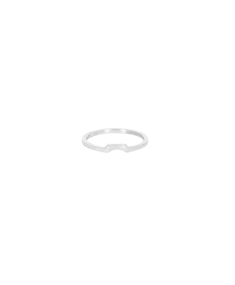 Square Stackable Ring Elgiva, Silver