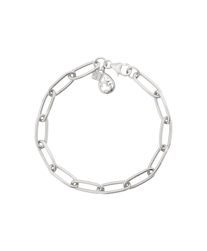 Silbernes Armband mit Ohm-Charme Melpomene