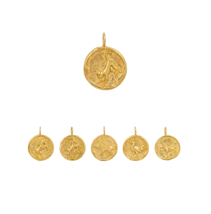 Gold Plated Chinese Zodiac Pendants Taj Amsterdam
