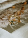 Stackable Green Quartz Ring Keala, Gold Plated