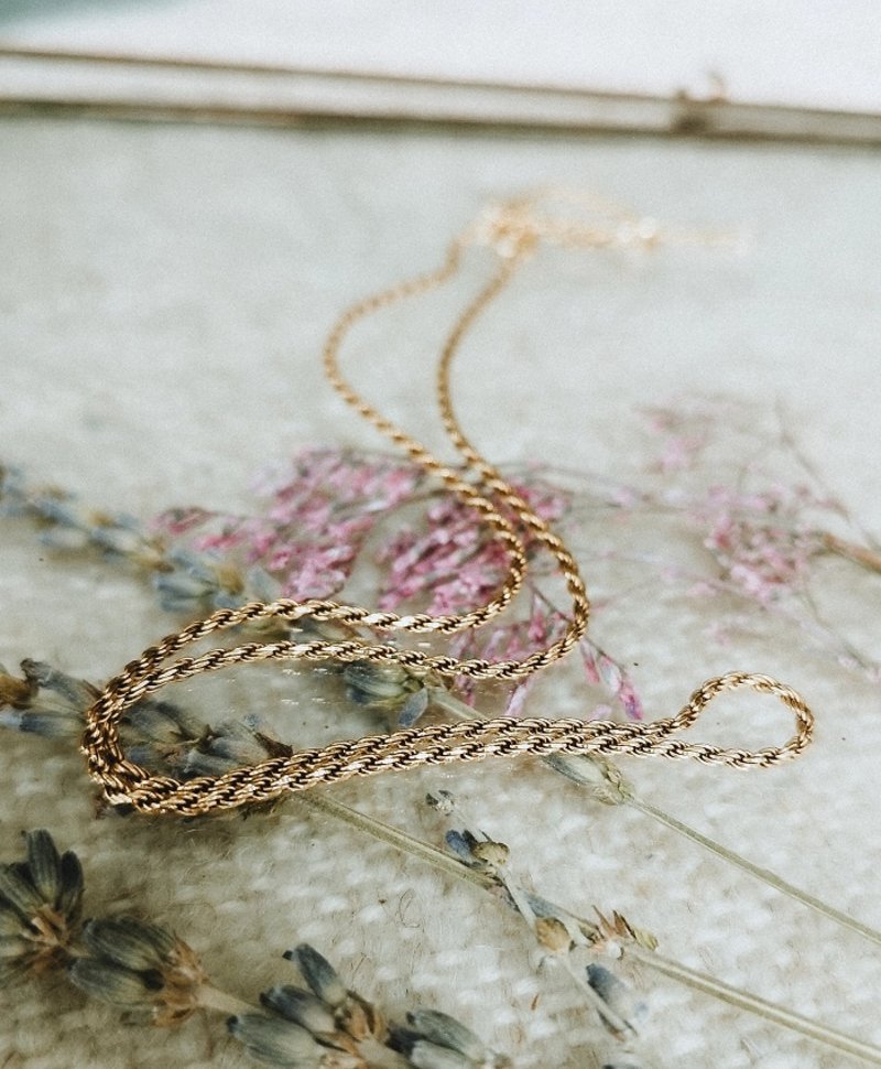 Twisted Necklace Makana, Gold Plated