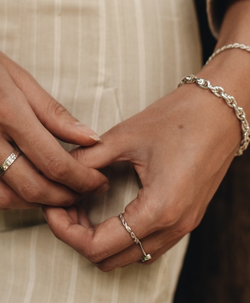 Zilveren Gevlochten Ring Hera