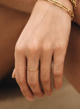 Delicate Stackable Ring Lenka, Gold Plated