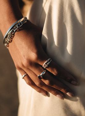 Bague Argent Cornaline Minimaliste Aphrodite