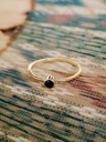 Gold Plated Minimalistische Ring Met Onyx Keala
