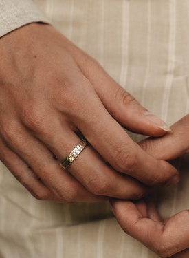 Stacked Ring Juji, Silver