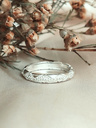Silberner Vintage-Ring mit Muster Aurora
