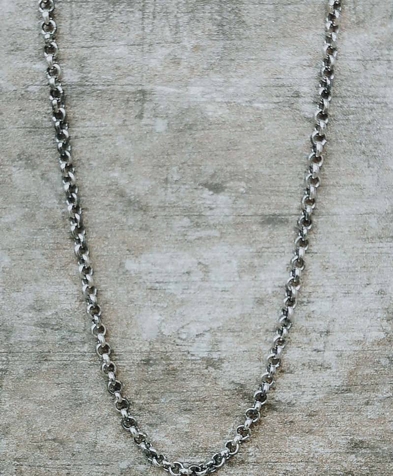 Oxidized Round Chain Necklace Aeson