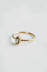 Gold Plated Ring Met Rookkwarts Asteria