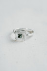 Green Quartz Ring Chak, Silver