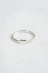 Stackable Snakeskin Ring Evka , Silver