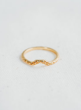 Gold Plated Minimalistische Slangenring Evka