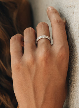 Silberner Ring mit Vintage-Muster Selene