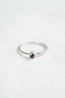 Stackable Onyx Ring Keala, Silver