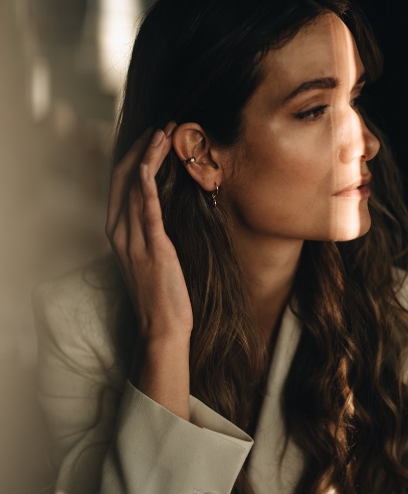 Single Minimalistic Ear Cuff Gumption, Gold Plated