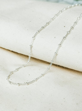 Ball Chain Necklace Agna, Silver