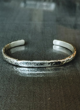 Bracelet Manchette Argent pour Hommes Karst