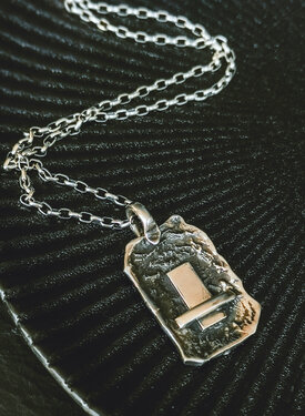 Silver Men's Tag Pendant Anuh