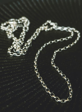 Oxidized Oval Chain Necklace Gunnar