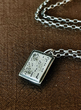 Pendentif Argent Rectangulaire pour Hommes Tue