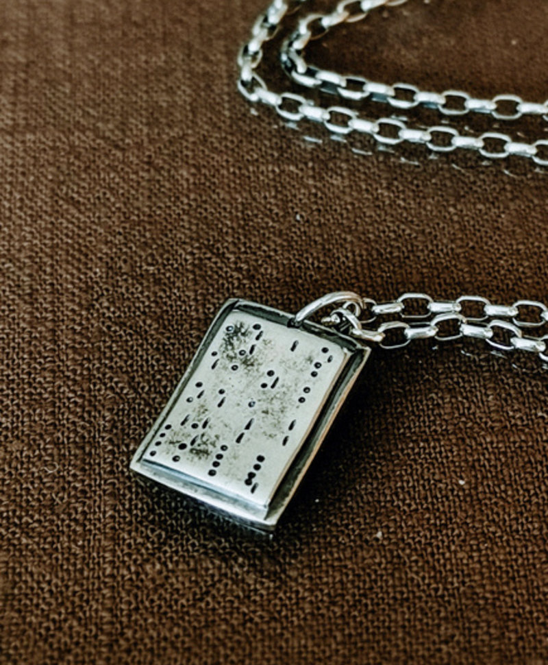 Pendentif Argent Rectangulaire pour Hommes Tue