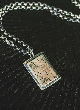 Pendentif Argent Rectangulaire pour Hommes Tue