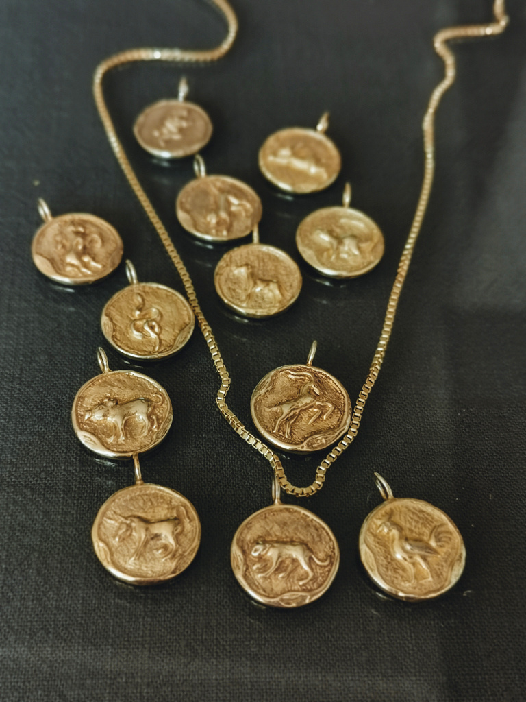PAURO Mannen Obsidiaan Retro Chinese Zodiac Signet Lucky Buckle Ketting, metaal, Metaal
