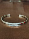 Bracelet Manchette Argent Pierre Rouge pour Hommes Abel