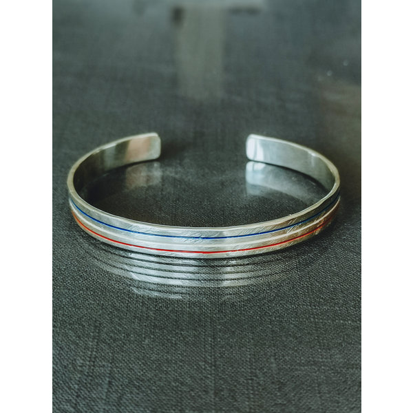 Silver Men's Cuff Bracelet Karst - Taj Amsterdam