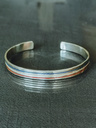 Zilveren Cuff Armband Met Lijnen Heren Basel