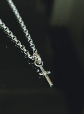 Silver Cross Pendant Men Tenchi