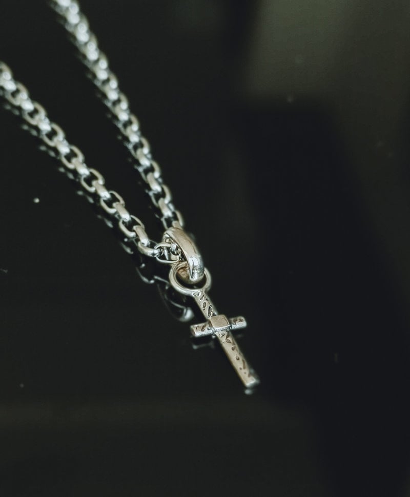 Silver Cross Pendant Men Tenchi