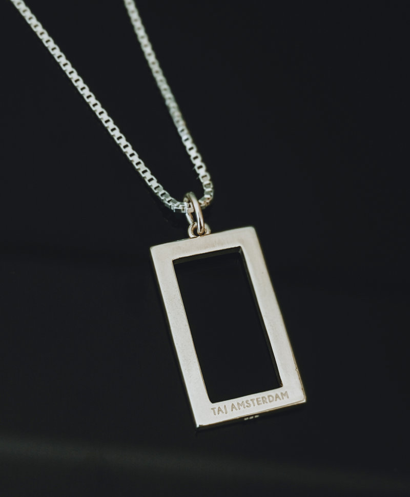 Silver Rectangular Men's Pendant Folau