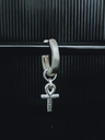 Boucle d'Oreille Argent Charm Ankh pour Hommes Sadiki